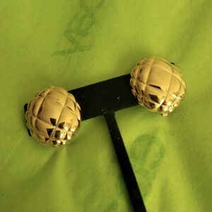 VTG Napier Gold Tone Oval Clip On Earrings